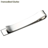 Personalized Engraved Stainless Steel Mens Tie Bar Clip