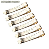Personalized Engraved Stainless Steel Mens Tie Bar Clip