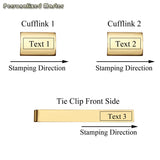 Personalized Master High Stainless Steel Cufflinks Tie Clip Bar Set