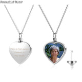 Heart Necklace for Ashes Cremation Keepsake Jewelry