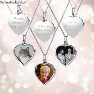 Heart Necklace for Ashes Cremation Keepsake Jewelry