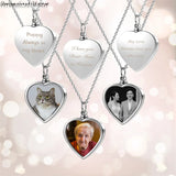 Heart Necklace for Ashes Cremation Keepsake Jewelry