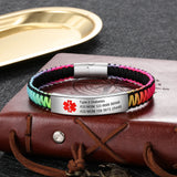 Custom Engraved Medical Alert ID Bracelet Stainless Steel for Women Men