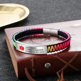 Custom Engraved Medical Alert ID Bracelet Stainless Steel for Women Men