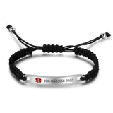 Personalized Medical Alert ID Bracelets Stainless Steel Couple Jewelry