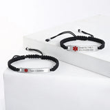 Personalized Medical Alert ID Bracelets Stainless Steel Couple Jewelry