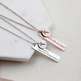 Personalized Medical Alert Necklace Diabetes Medical ID for Women
