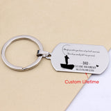 In Memory of Dad Father's Gift Keychain: I'LL LOVE YOU FOREVER