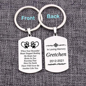 Personalized Memorial Keychain with Life Years, Name Keyrings