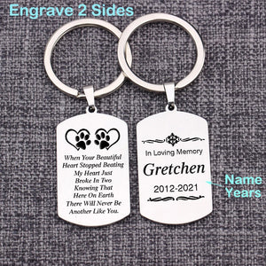 Personalized Memorial Keychain with Life Years, Name Keyrings