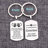 Personalized Memorial Keychain with Life Years, Name Keyrings