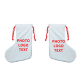 Photo Plush Christmas Stockings w/ Personalized Memorial Stone Decor