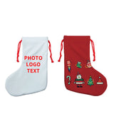 Photo Plush Christmas Stockings w/ Personalized Memorial Stone Decor