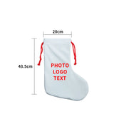 Photo Plush Christmas Stockings w/ Personalized Memorial Stone Decor