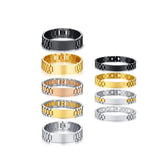 Personalized Men Bracelet Bangle Engraved Stainless Steel ID Male Adjustable
