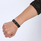 Personalized Men Bracelet Bangle Engraved Stainless Steel ID Male Adjustable