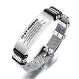 Engraved Stainless Steel Men Bracelet - Personalized Gift