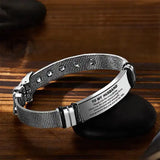 Engraved Stainless Steel Men Bracelet - Personalized Gift