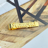 Personalized Men Tiepin Name Plate Stainless Steel Tie Clip