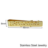 Personalized Men Tiepin Name Plate Stainless Steel Tie Clip