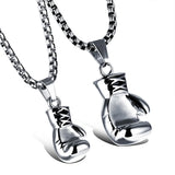Personalized Men Boxing Glove Pendant Necklace with Stainless Steel Chain