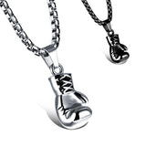 Personalized Men Boxing Glove Pendant Necklace with Stainless Steel Chain
