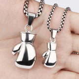 Personalized Men Boxing Glove Pendant Necklace with Stainless Steel Chain