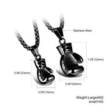 Personalized Men Boxing Glove Pendant Necklace with Stainless Steel Chain
