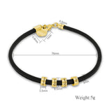 Men's Beaded Leather Bracelet with Charms