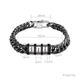 Personalized Cuban Link Bracelet With Name Beads for Father's Gift