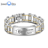 Personalized Men's Engraved Kids Name Bracelet Stainless Steel