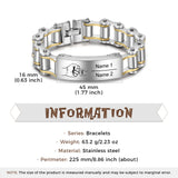 Personalized Men's Engraved Kids Name Bracelet Stainless Steel