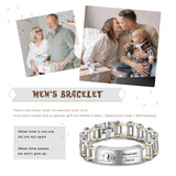 Personalized Men's Engraved Kids Name Bracelet Stainless Steel