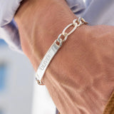 Stainless Men's ID Bracelet with Engraving - Minimalist Man Jewelry