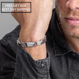 Custom Men's Name Bracelet 2021 Engraved ID Coordinate Stainless Steel