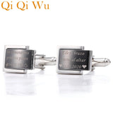 Personalized Mens Shirts Cufflinks Wedding Jewelry Father of the Bride