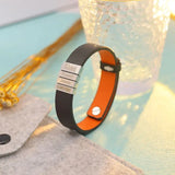 Custom Mens Braided Leather Bracelet with Family Name and Date