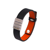 Custom Mens Braided Leather Bracelet with Family Name and Date
