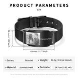 Custom Mens Photo Bracelet Watchband Wristband Jewelry