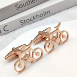 Men's Stainless Steel Bicycle Pattern Cufflink