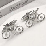 Men's Stainless Steel Bicycle Pattern Cufflink