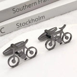 Men's Stainless Steel Bicycle Pattern Cufflink