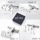 Personalized Men's Shirt Name Cufflinks Engraved Initials Cufflink