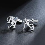 Personalized Men's Shirt Name Cufflinks Engraved Initials Cufflink