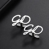 Personalized Name Initials Cufflinks Buttons Wedding Mens Shirt