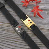 Custom Mens Magnetic Therapy Bracelet Engraved Name Hematite Wristband