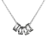 Personalized Mens Stainless Steel Chain Necklaces with Family Names