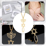 Personalized Messianic Menorah Necklace Stainless Steel Pendant