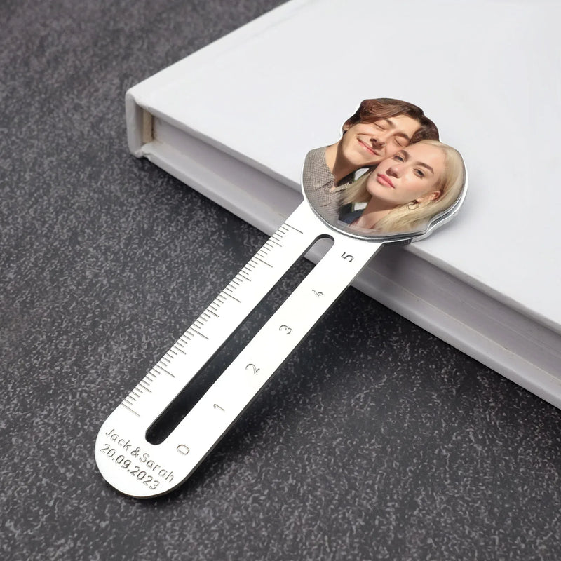 Custom Metal Bookmark with Photo - Student Stationery Ruler Page Marker