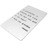 Personalized Metal Wallet Card with Picture Engraved Wallet Card Insert